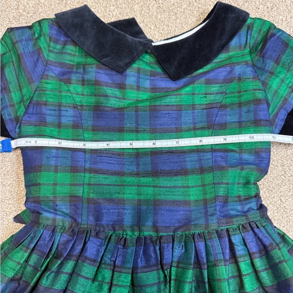 Frances Johnston for Simi: Girls Christmas Dress Blue/Green/Black Plaid, Size 5 - Picture 5 of 9